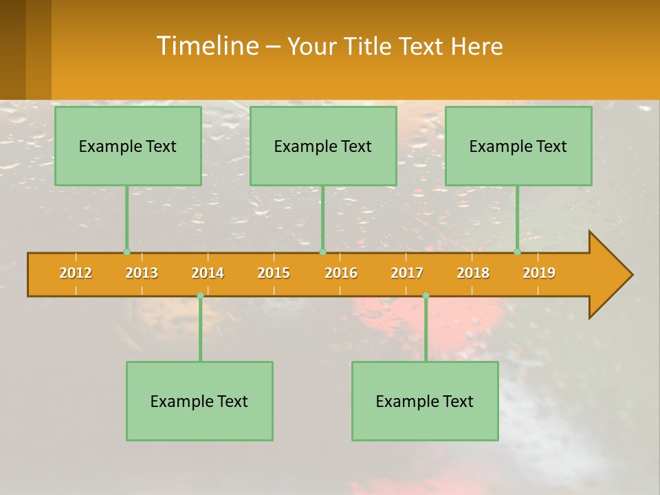 Rain Drops On The Windshield Of A Car PowerPoint Template