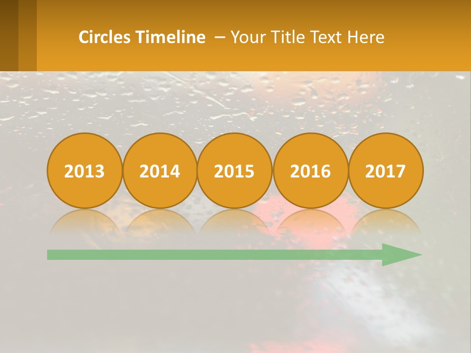 Rain Drops On The Windshield Of A Car PowerPoint Template