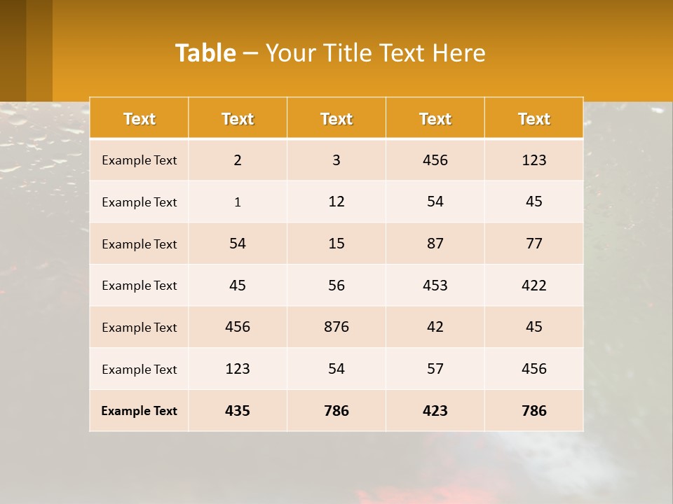 Rain Drops On The Windshield Of A Car PowerPoint Template