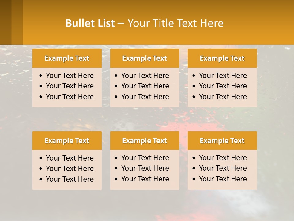 Rain Drops On The Windshield Of A Car PowerPoint Template