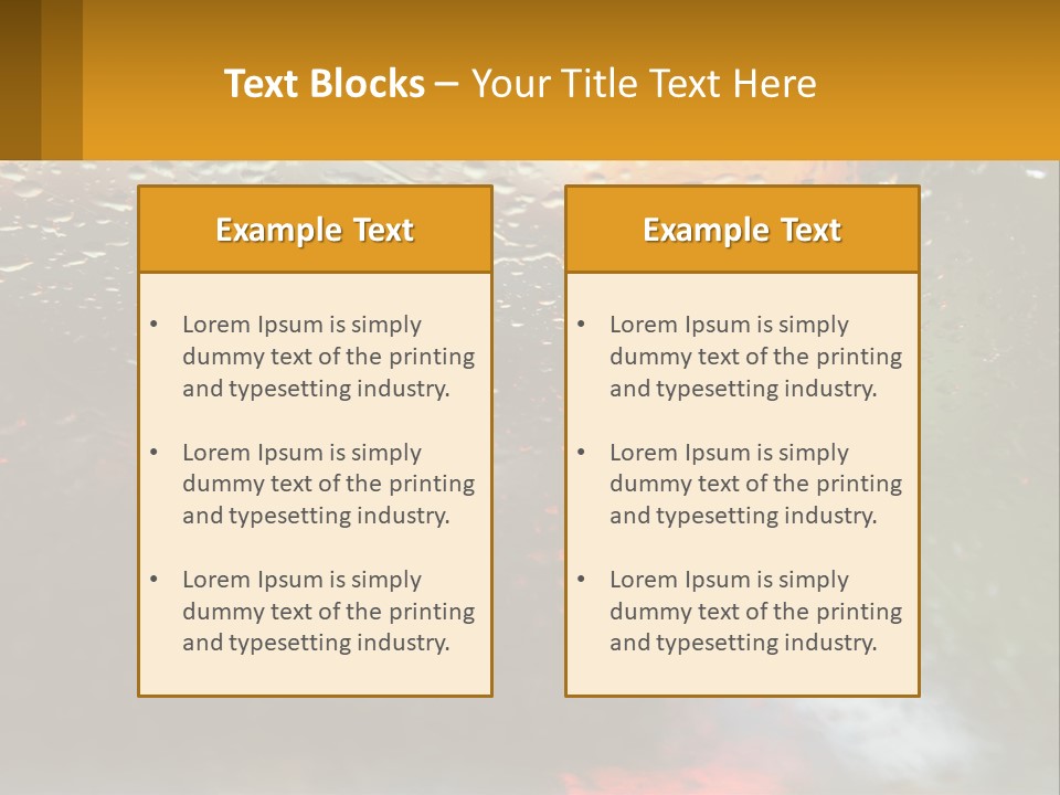 Rain Drops On The Windshield Of A Car PowerPoint Template