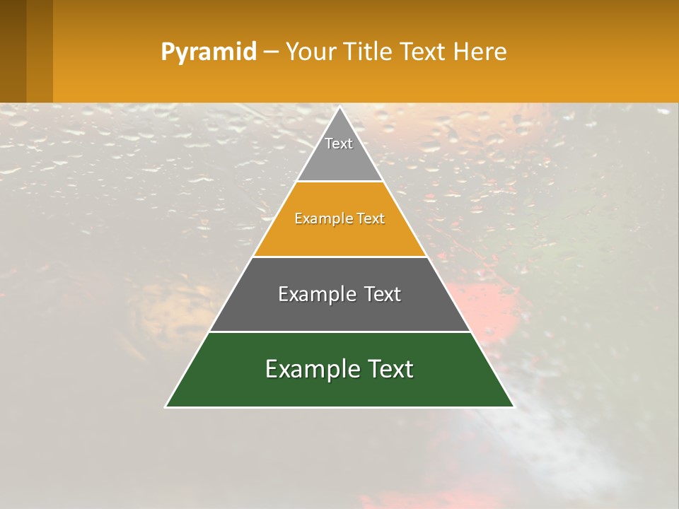 Rain Drops On The Windshield Of A Car PowerPoint Template