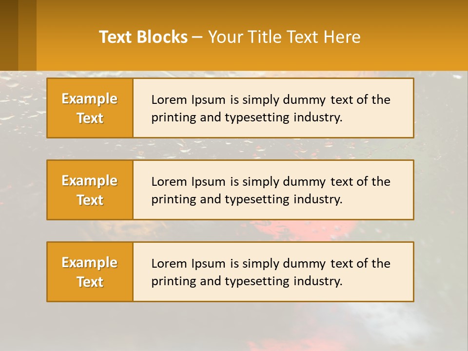 Rain Drops On The Windshield Of A Car PowerPoint Template