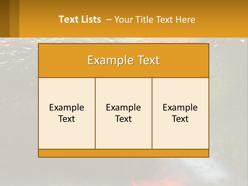 Rain Drops On The Windshield Of A Car PowerPoint Template