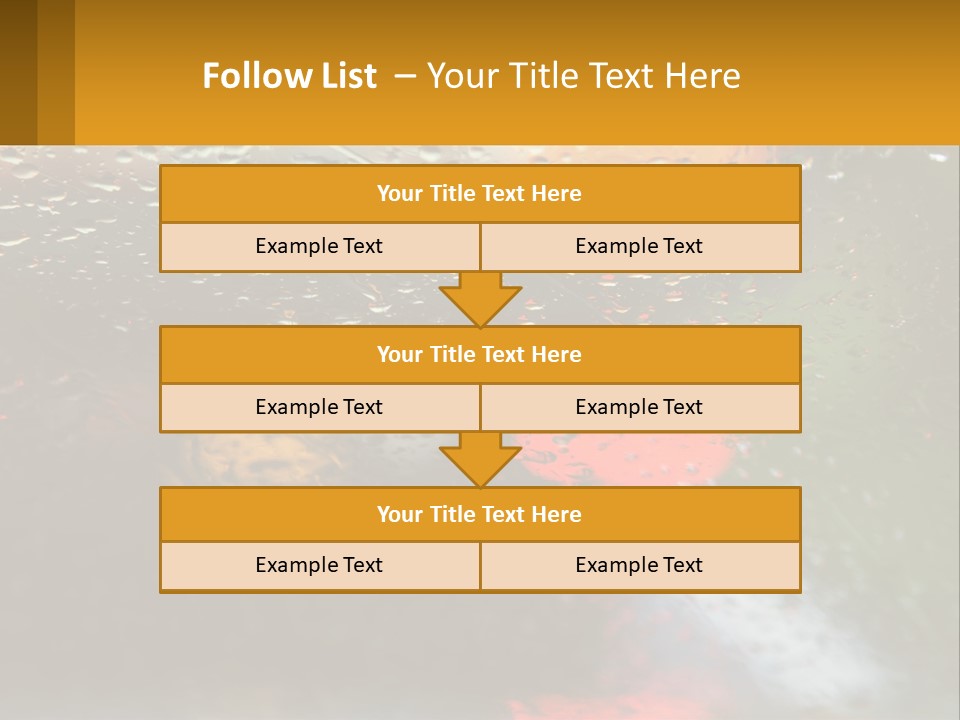 Rain Drops On The Windshield Of A Car PowerPoint Template