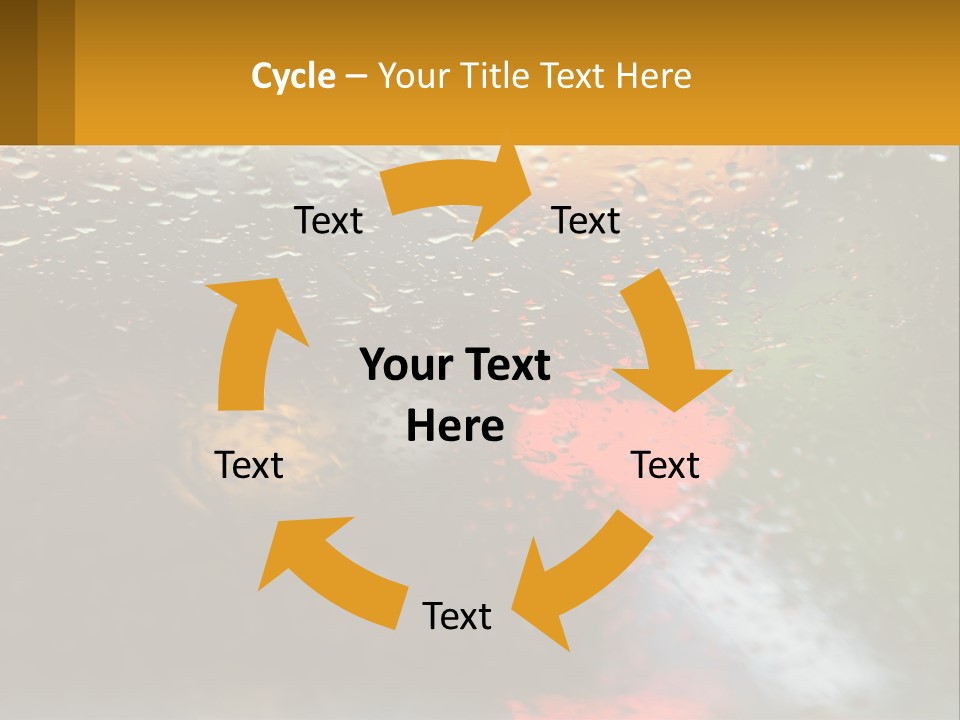 Rain Drops On The Windshield Of A Car PowerPoint Template