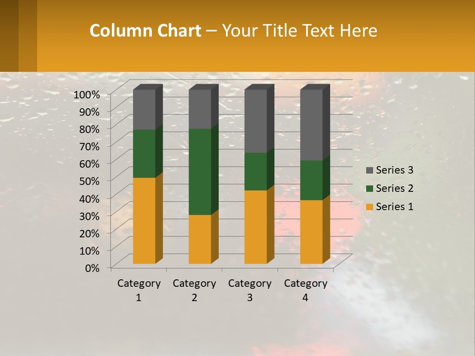 Rain Drops On The Windshield Of A Car PowerPoint Template
