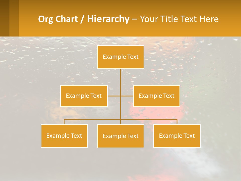 Rain Drops On The Windshield Of A Car PowerPoint Template