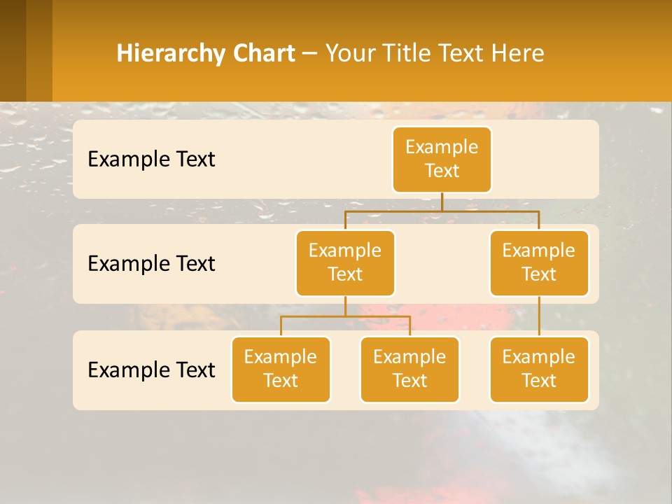 Rain Drops On The Windshield Of A Car PowerPoint Template