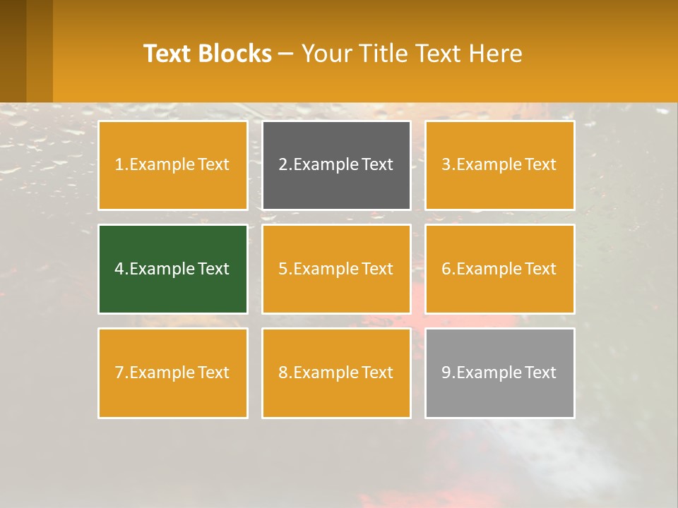 Rain Drops On The Windshield Of A Car PowerPoint Template