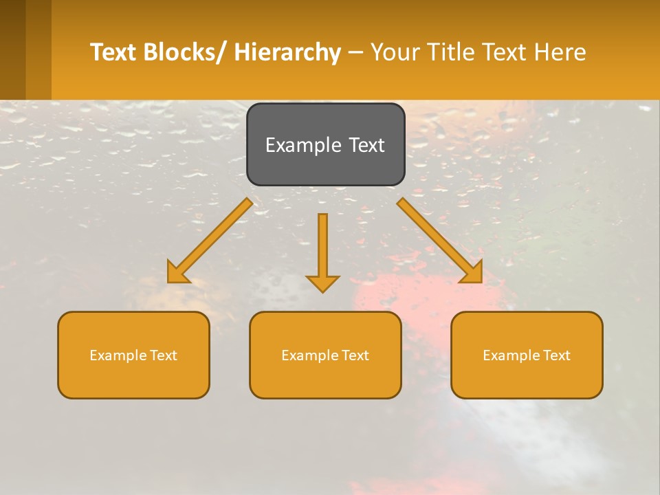 Rain Drops On The Windshield Of A Car PowerPoint Template