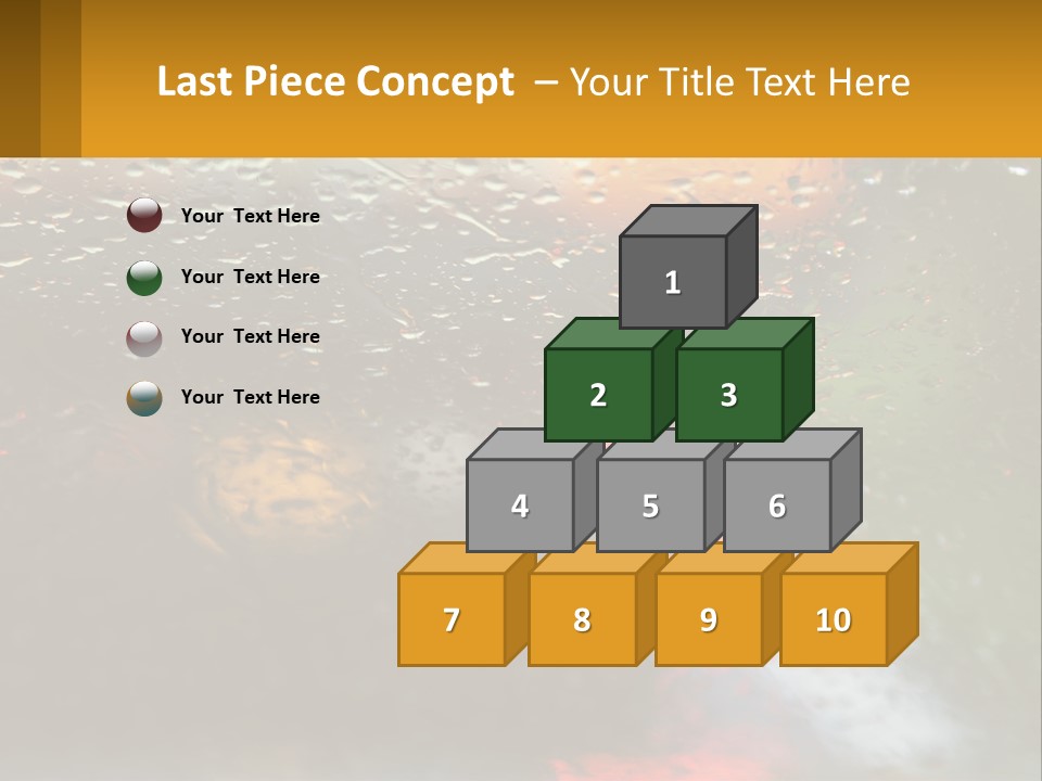 Rain Drops On The Windshield Of A Car PowerPoint Template