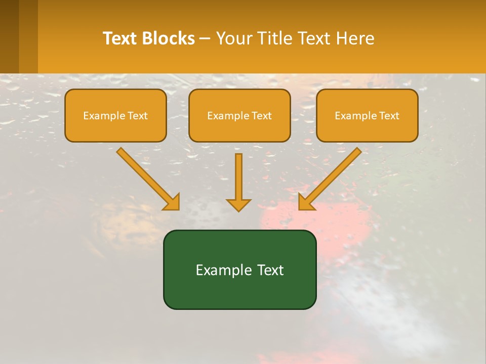 Rain Drops On The Windshield Of A Car PowerPoint Template