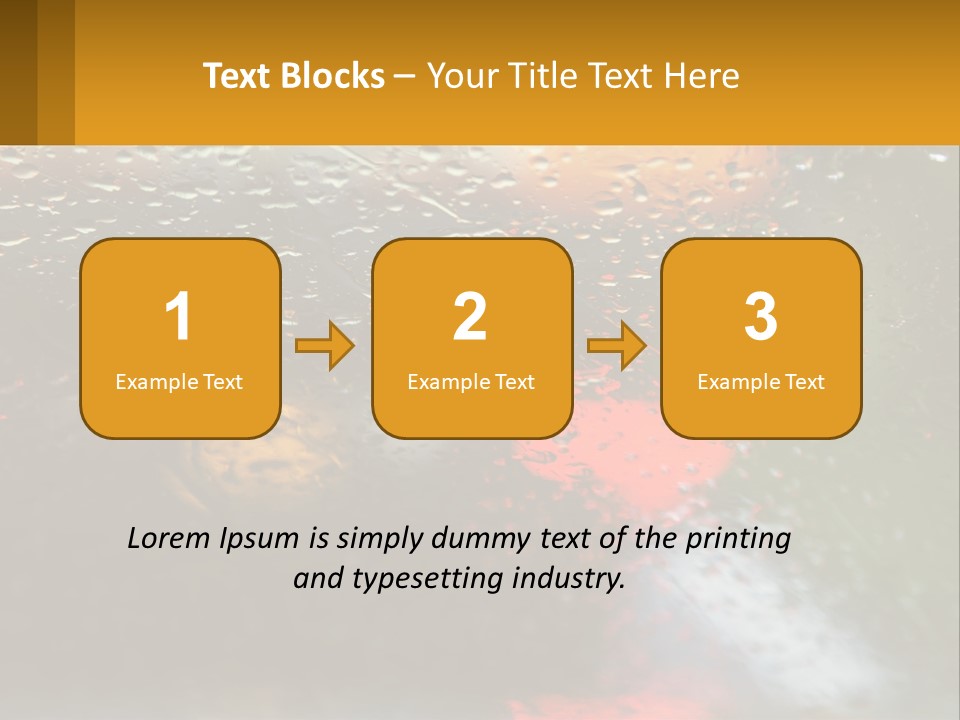 Rain Drops On The Windshield Of A Car PowerPoint Template