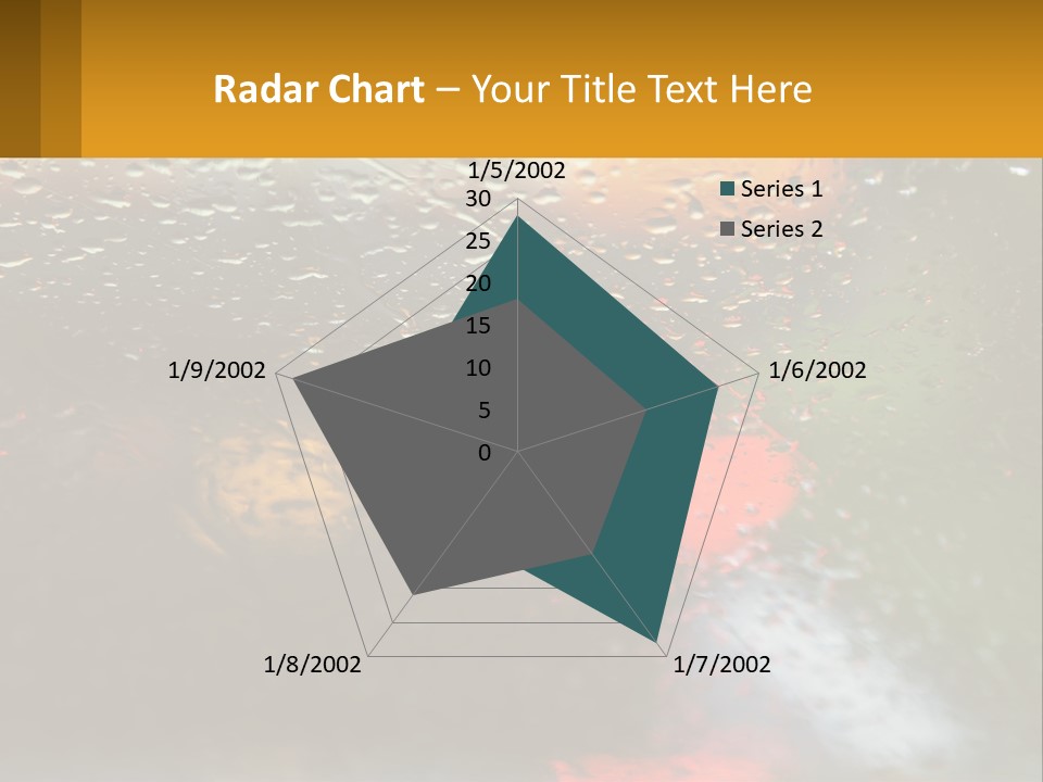 Rain Drops On The Windshield Of A Car PowerPoint Template