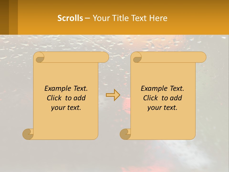 Rain Drops On The Windshield Of A Car PowerPoint Template