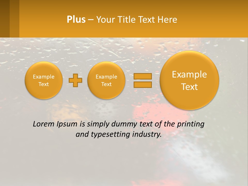 Rain Drops On The Windshield Of A Car PowerPoint Template