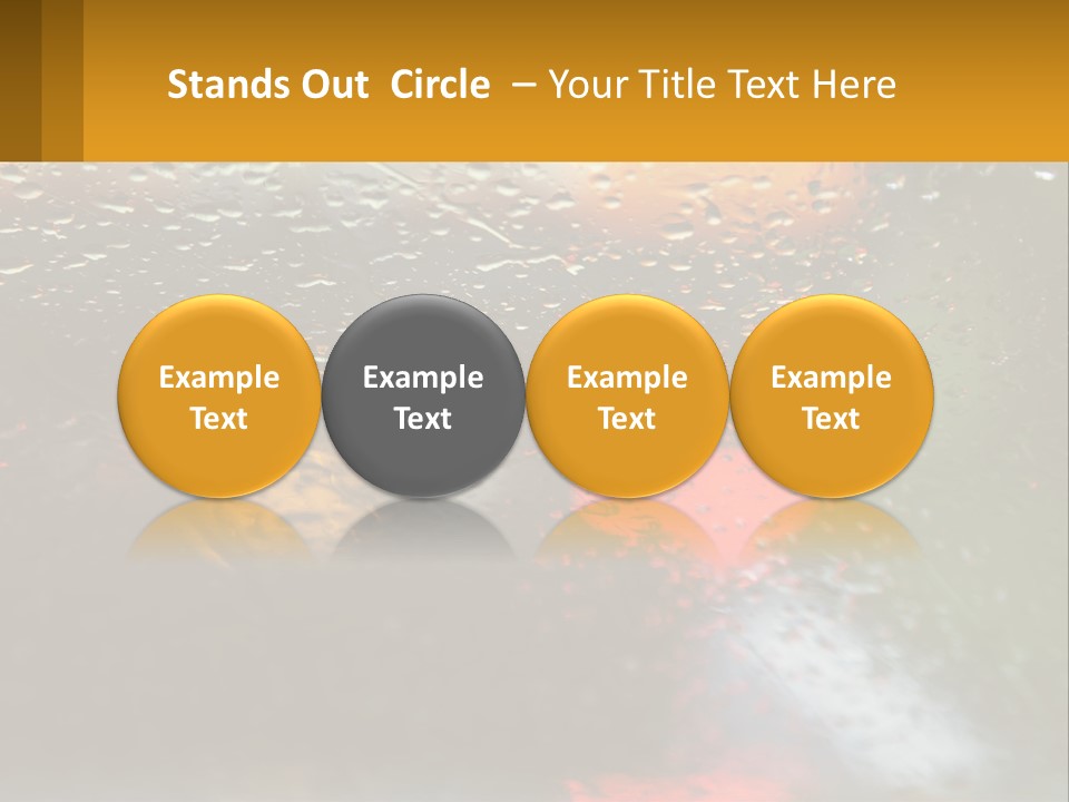 Rain Drops On The Windshield Of A Car PowerPoint Template