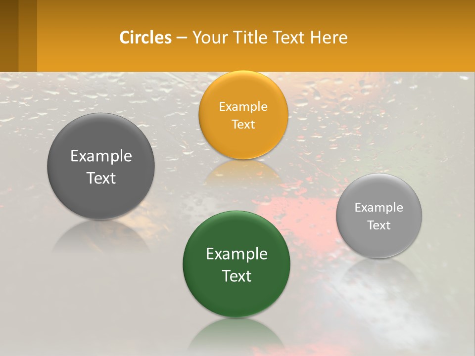 Rain Drops On The Windshield Of A Car PowerPoint Template