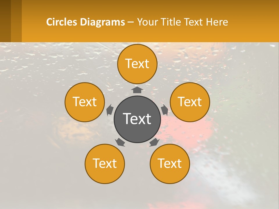 Rain Drops On The Windshield Of A Car PowerPoint Template