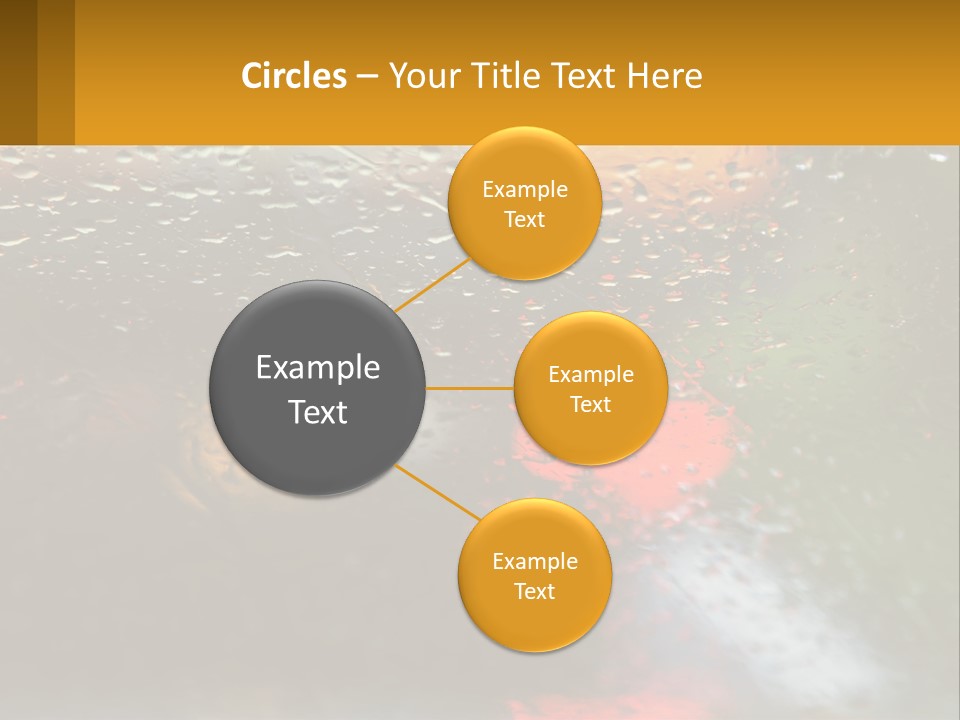 Rain Drops On The Windshield Of A Car PowerPoint Template