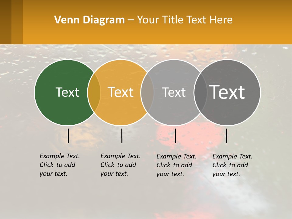 Rain Drops On The Windshield Of A Car PowerPoint Template