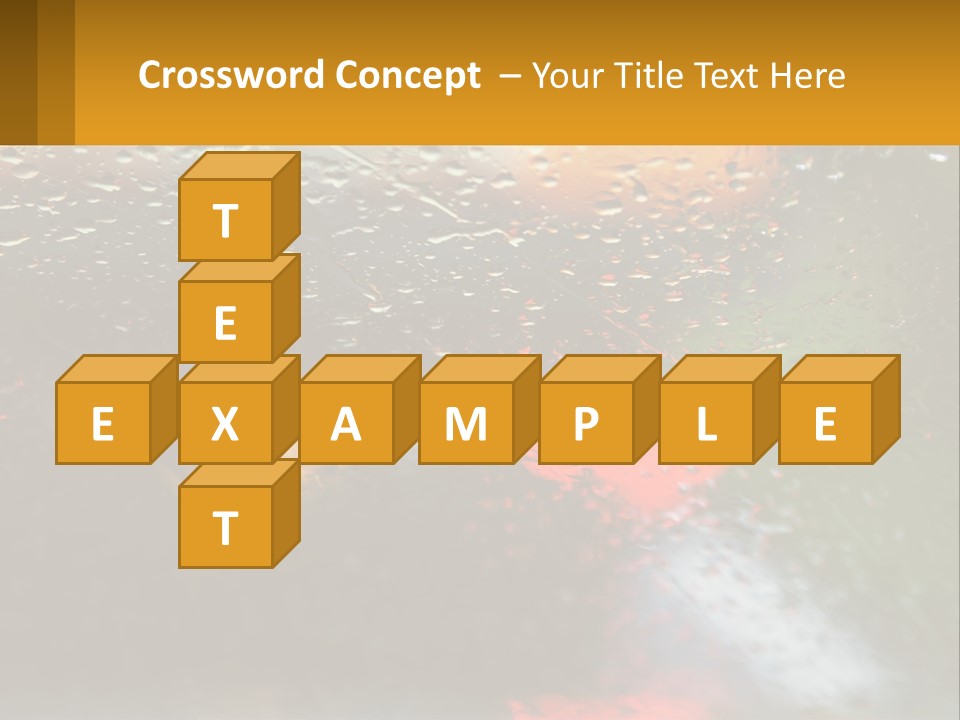 Rain Drops On The Windshield Of A Car PowerPoint Template