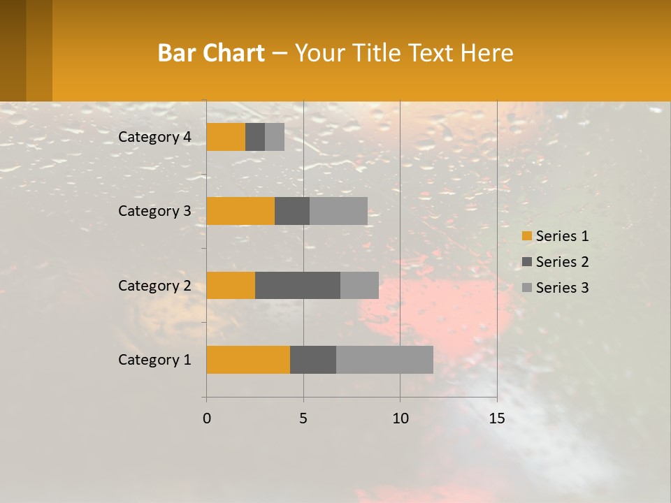 Rain Drops On The Windshield Of A Car PowerPoint Template