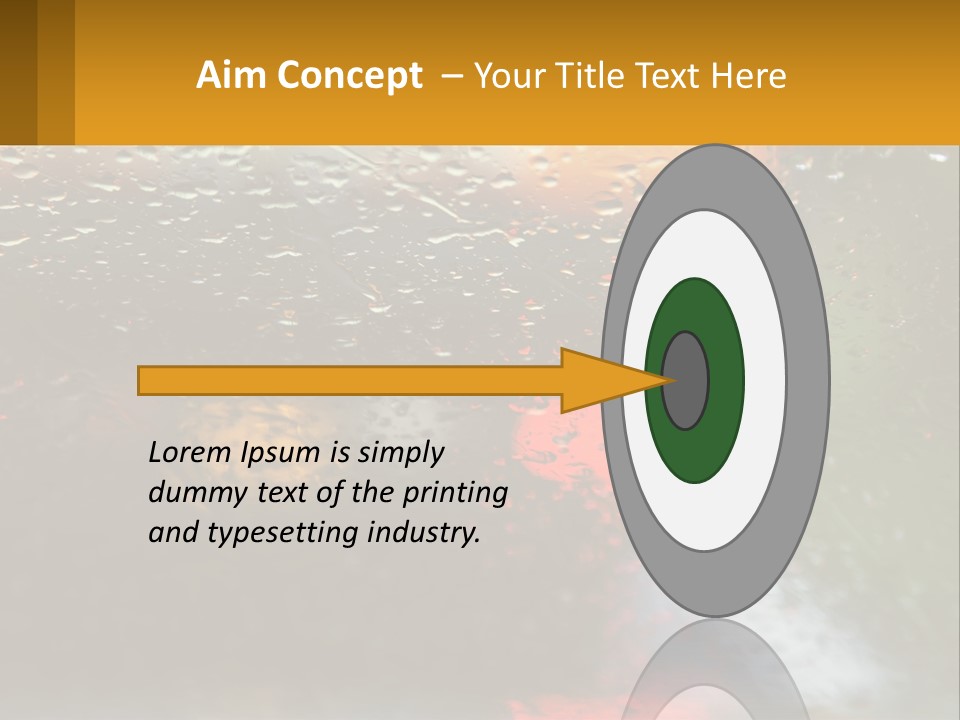 Rain Drops On The Windshield Of A Car PowerPoint Template