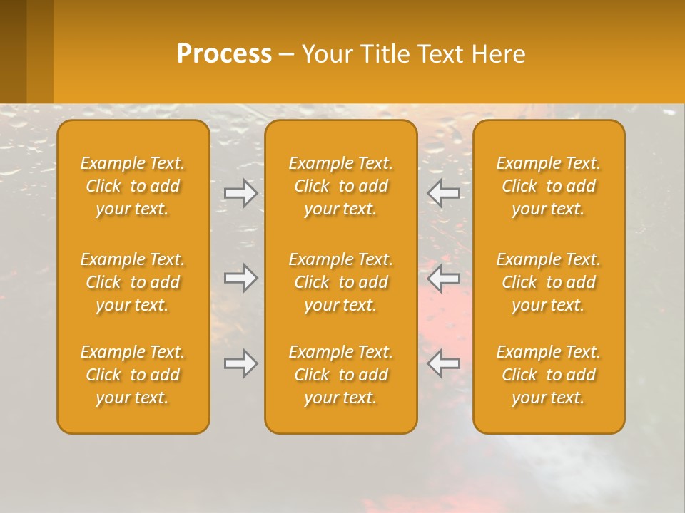 Rain Drops On The Windshield Of A Car PowerPoint Template