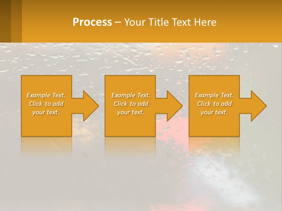 Rain Drops On The Windshield Of A Car PowerPoint Template