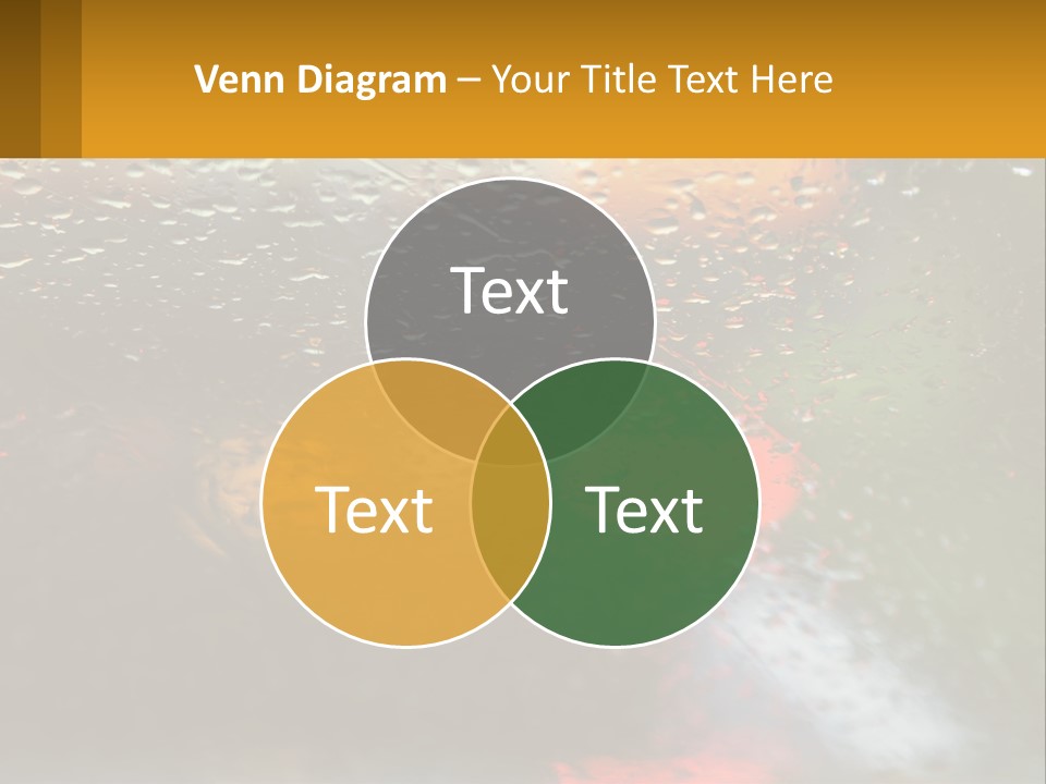 Rain Drops On The Windshield Of A Car PowerPoint Template