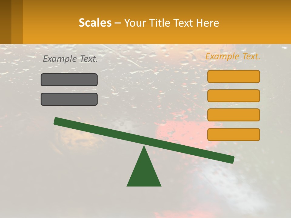 Rain Drops On The Windshield Of A Car PowerPoint Template