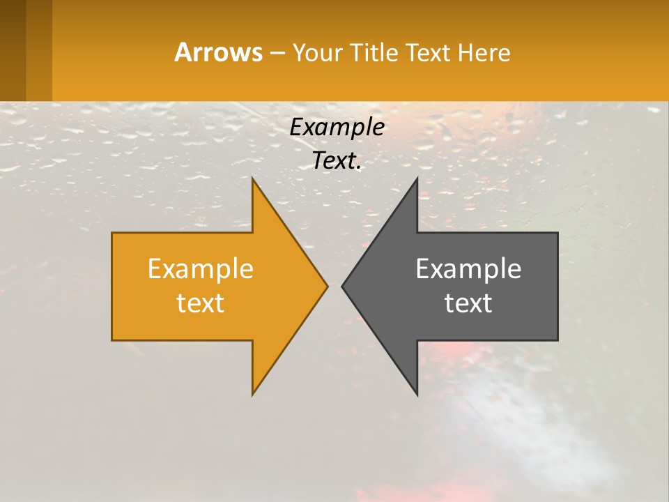 Rain Drops On The Windshield Of A Car PowerPoint Template