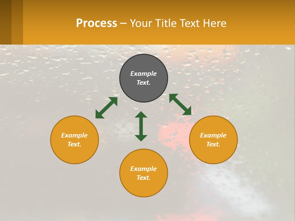 Rain Drops On The Windshield Of A Car PowerPoint Template