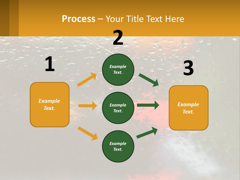 Rain Drops On The Windshield Of A Car PowerPoint Template