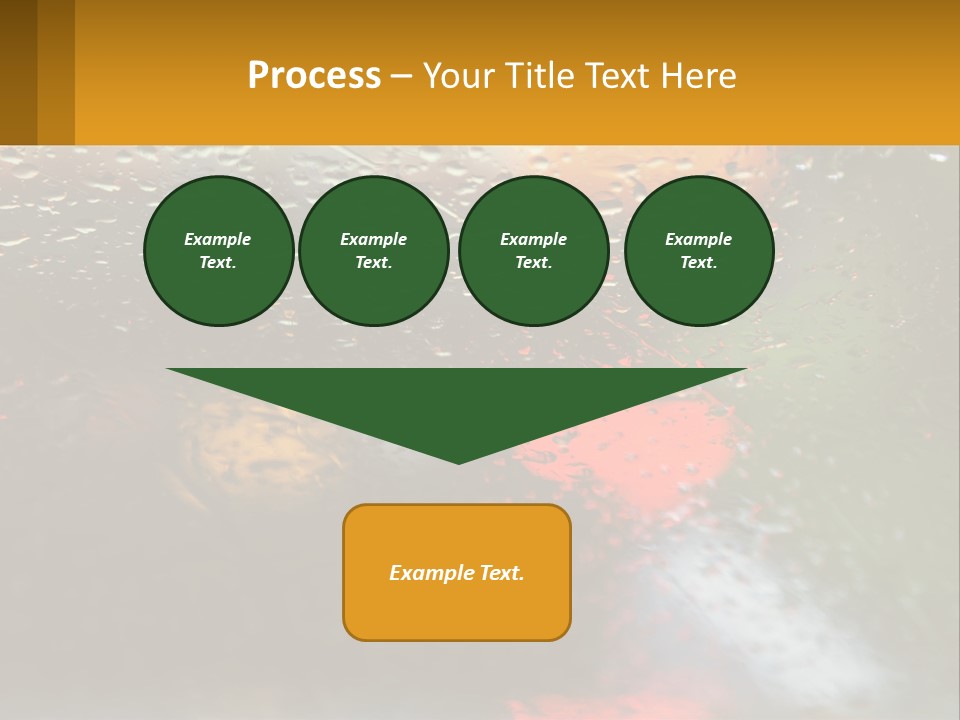 Rain Drops On The Windshield Of A Car PowerPoint Template