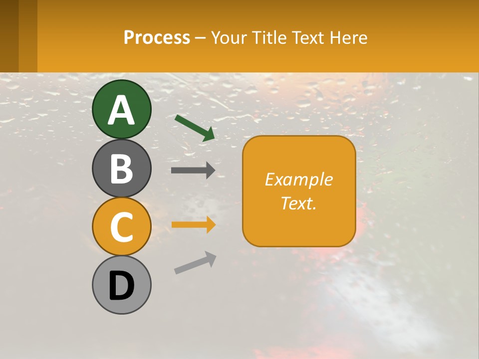 Rain Drops On The Windshield Of A Car PowerPoint Template