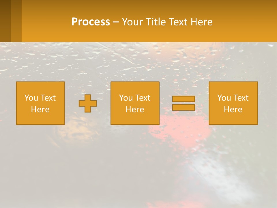 Rain Drops On The Windshield Of A Car PowerPoint Template