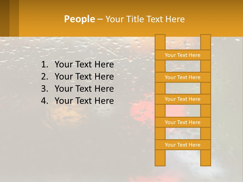 Rain Drops On The Windshield Of A Car PowerPoint Template