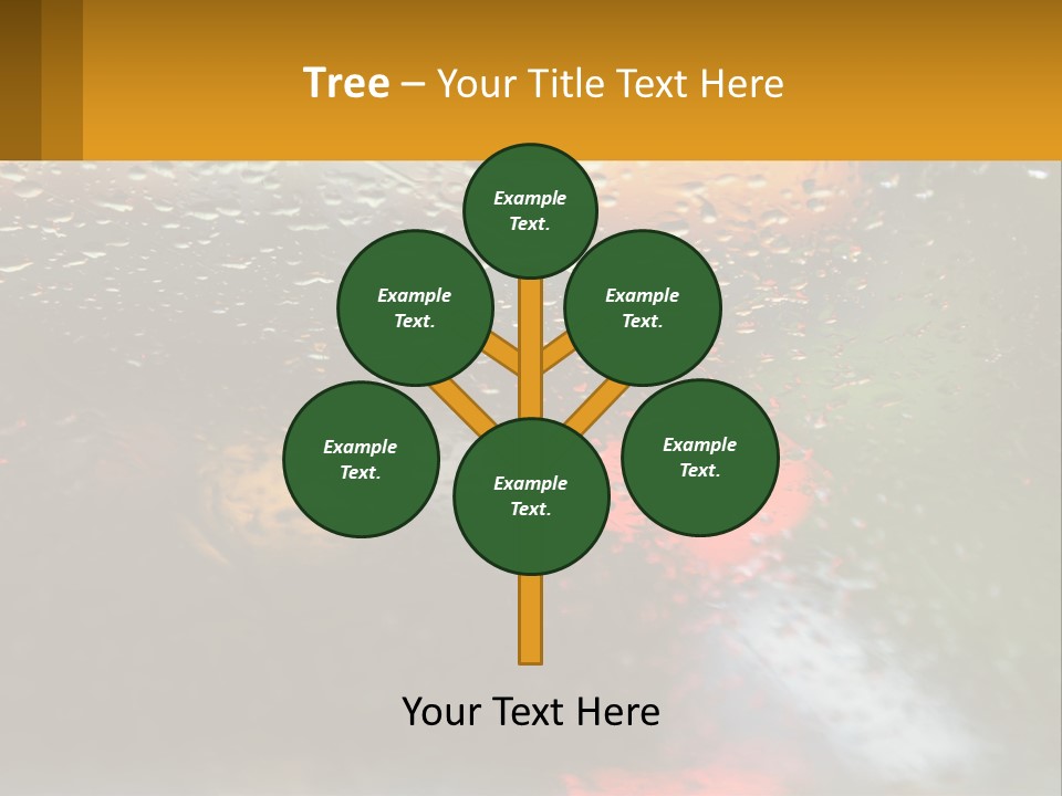 Rain Drops On The Windshield Of A Car PowerPoint Template