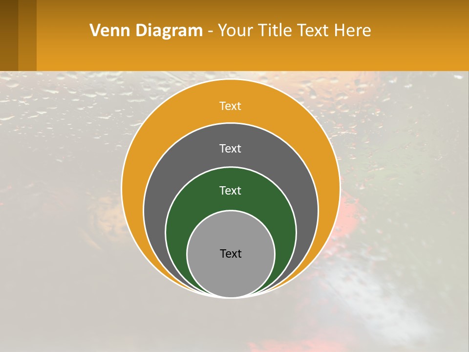 Rain Drops On The Windshield Of A Car PowerPoint Template