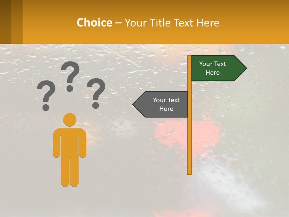 Rain Drops On The Windshield Of A Car PowerPoint Template
