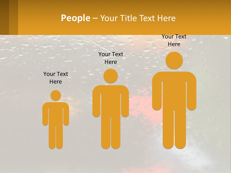 Rain Drops On The Windshield Of A Car PowerPoint Template