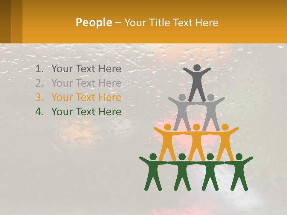 Rain Drops On The Windshield Of A Car PowerPoint Template