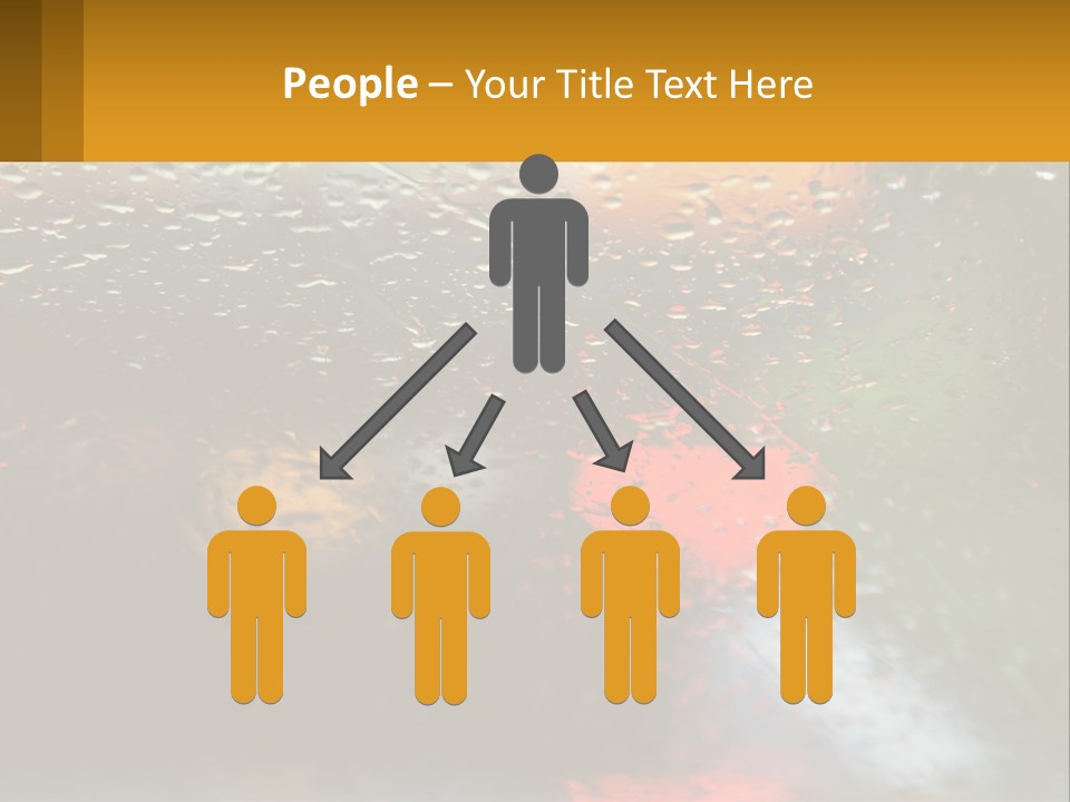 Rain Drops On The Windshield Of A Car PowerPoint Template