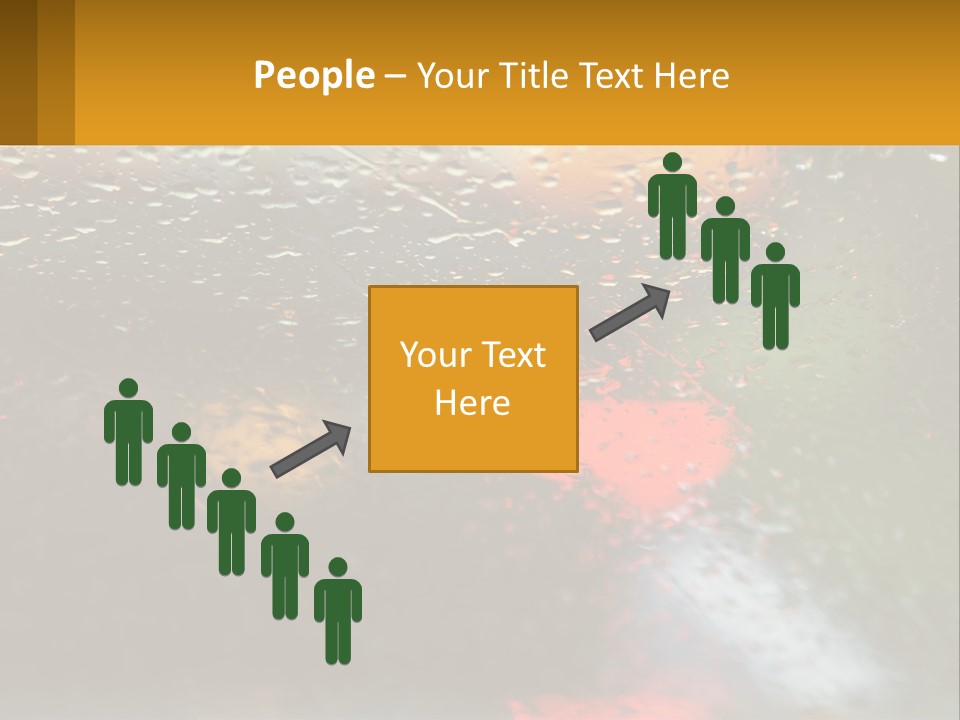 Rain Drops On The Windshield Of A Car PowerPoint Template