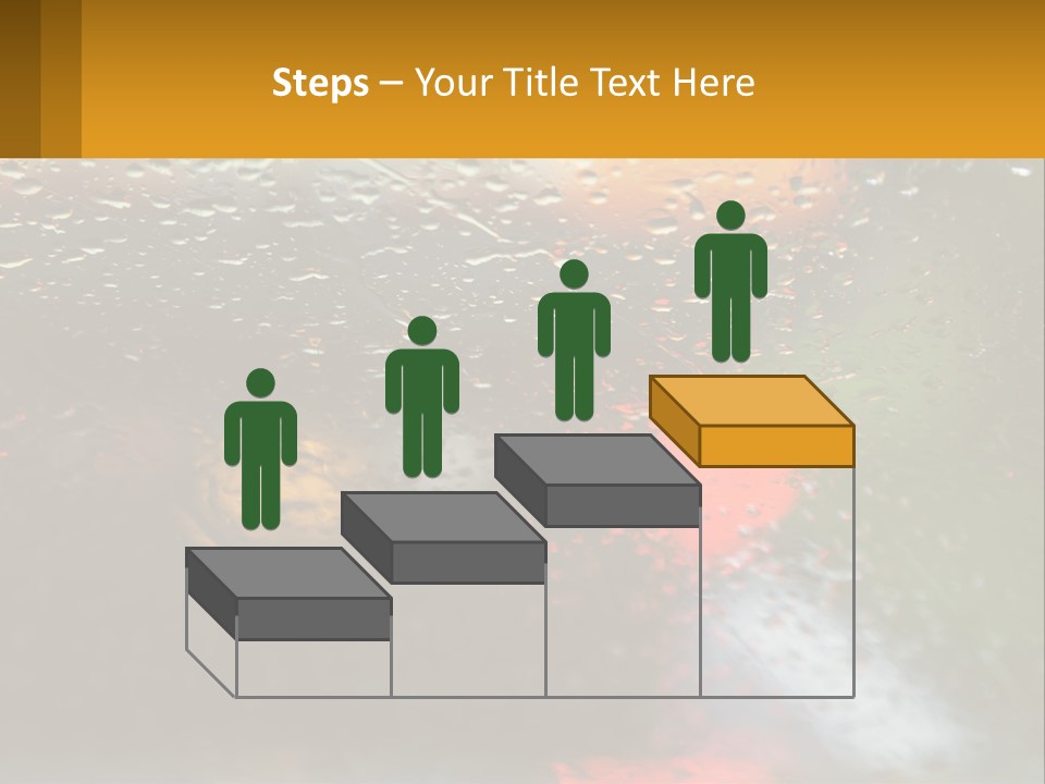 Rain Drops On The Windshield Of A Car PowerPoint Template