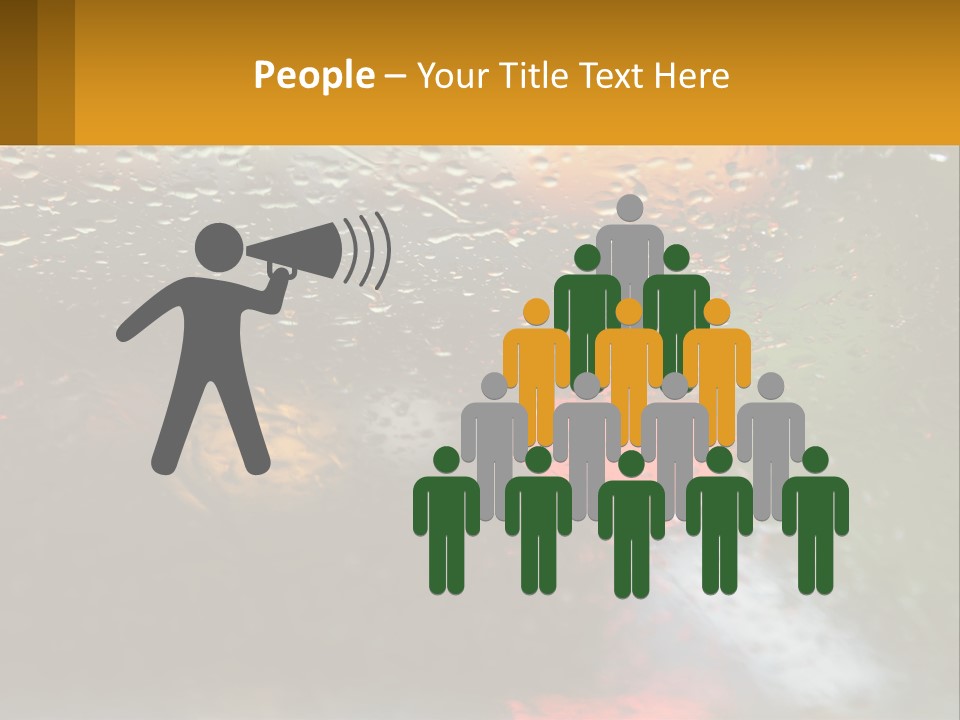 Rain Drops On The Windshield Of A Car PowerPoint Template