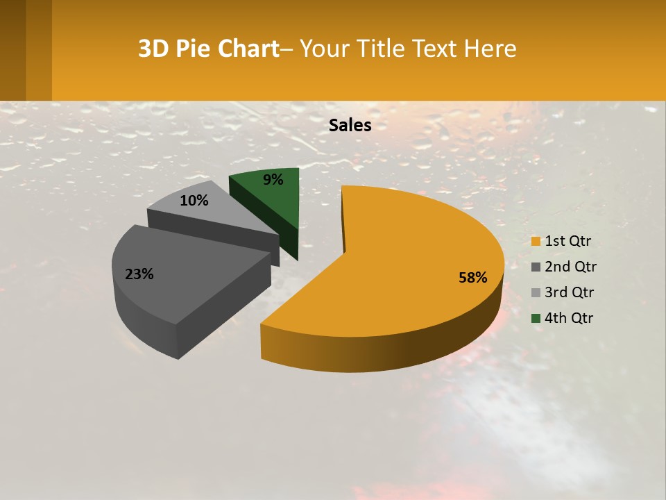 Rain Drops On The Windshield Of A Car PowerPoint Template
